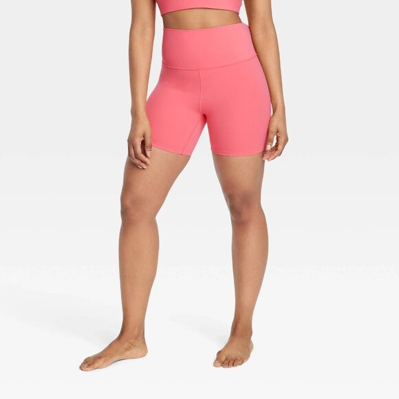 XS - Womens Soft Ultra High-Rise Bike Shorts 6" - All In Motion - Pink - Picture 2 of 10